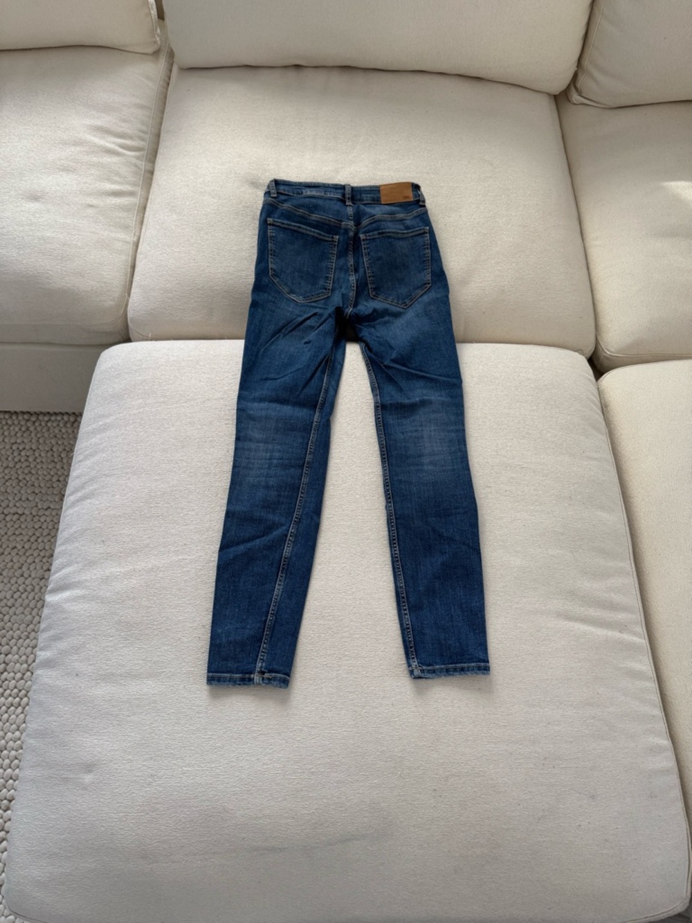 Zara High Rise Skinny Jeans Blue Denim Size 6 | Like New - Picture 3 of 3